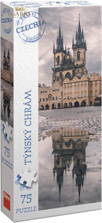 DINO Puzzle panoramatické 75 dílků Týnský chrám 11x30cm skládačka