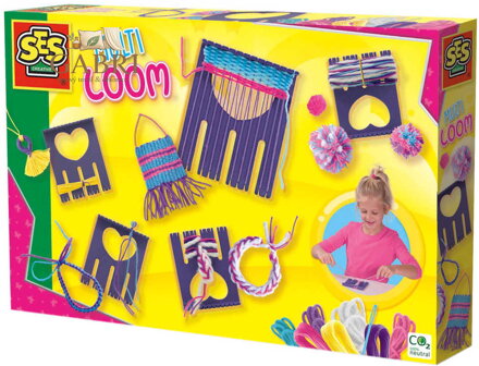 SES CREATIVE Stav tkalcovský velký kreativní set s přízí a bavlnkami