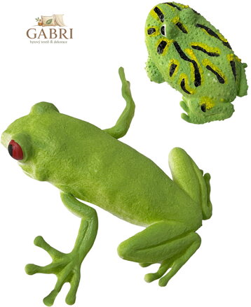 Žába gumová strečové zvířátko 9-11cm zelená rosnička / ropucha 2 druhy
