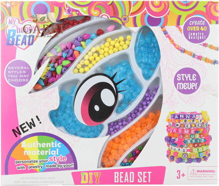 Korálky navlékací poník výroba náramků kreativní set v krabici