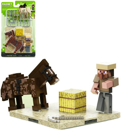 Stavebnice Magnet World 3D magnetická skádačka Rytíř a kůň