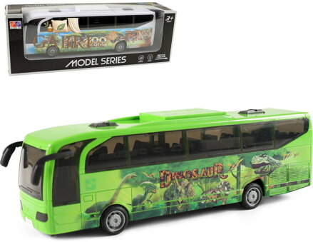 Autobus Dino / Zvířátka ZOO na setrvačník baterie Světlo Zvuk 2 druhy