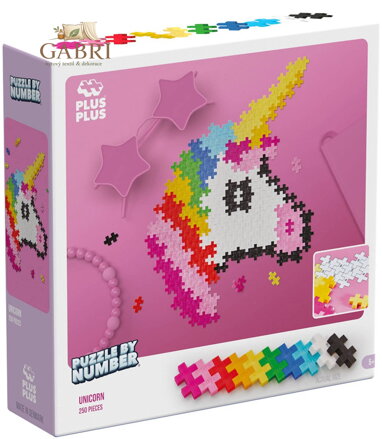 STAVEBNICE Plus-Plus Skládej podle čísel Jednorožec 250 dílků