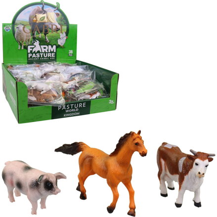 Zvířátko domácí farma 9cm plastové 3 druhy