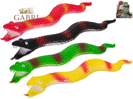 Had barevný natahovací 30cm strečové zvířátko 4 barvy