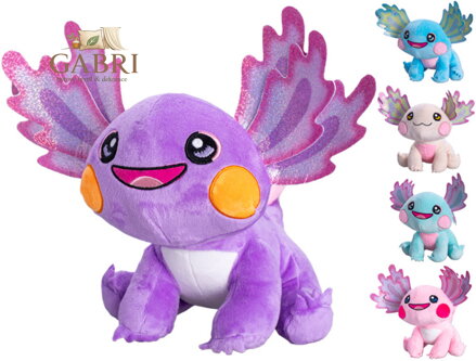 PLYŠ Axalotl 28cm sedící 5 barev *PLYŠOVÉ HRAČKY*