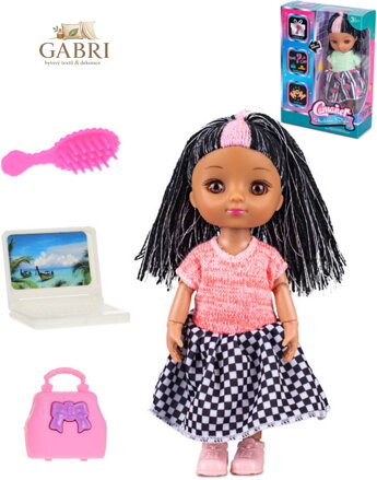 Panenka fashion 16cm herní set s notebookem a doplňky 2 barvy