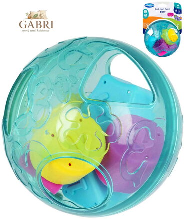 PLAYGRO Míček baby vkládací s tvary chrastící pro miminko