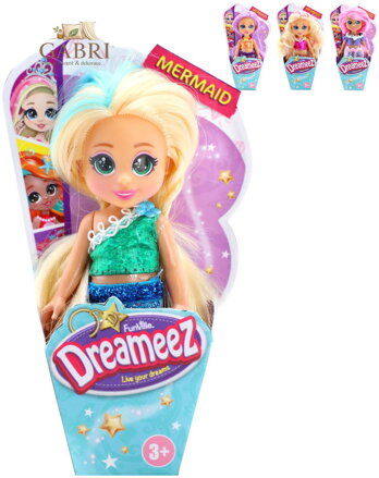 Dreameez mini panenka mořská panna v kornoutku 4 druhy