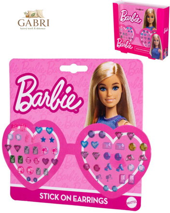 MATTEL BRB Barbie náušnice nalepovací dětské velká sada různé druhy plast