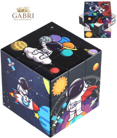 Hra Kostka (Rubikova) hlavolam vesmír 3x3x3 skládačka s obrázky