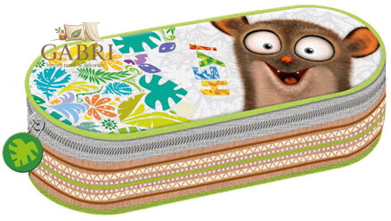 Penál oválný Hey 22x10cm dětské školní pouzdro s rozvrhem hodin