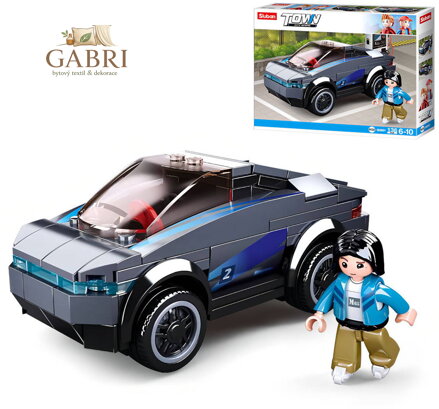 SLUBAN Town Auto elektromobil 136 dílků + 1 figurka STAVEBNICE
