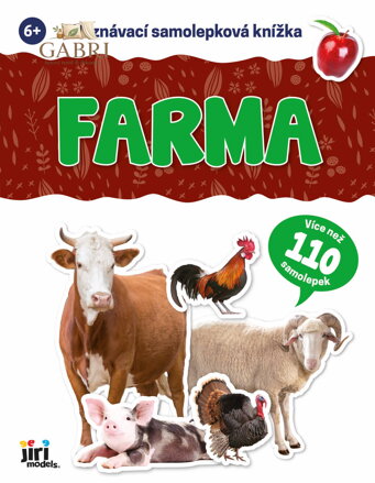 JIRI MODELS Poznávací samolepková knížka s kvízem Farma zvířátka