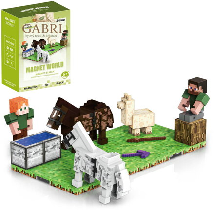 Stavebnice Magnet World 3D magnetická skádačka Chovatel koní 44 dílků