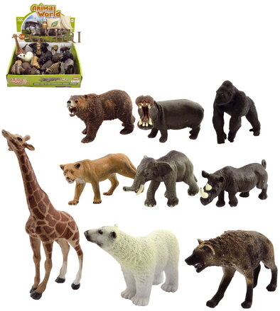 Zvířata divoká Safari 10cm mini plastové figurky zvířátka 9 druhů