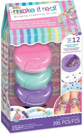 MAKE IT REAL Macaron box na výrobu náramků dětský kreativní set