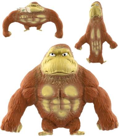 Opice gorila antistresová silikonová zvířátko mačkací plněné pískem