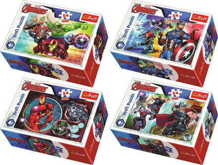 TREFL PUZZLE Avengers/Hrdinové mini 20x13cm 54 dílků 4 druhy