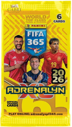PANINI FIFA 365 2025/2026 Sběratelské karty 6ks Adrenalyn XL booster