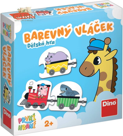 DINO HRA První hraní: Barevný vláček baby *SPOLEČENSKÉ HRY*