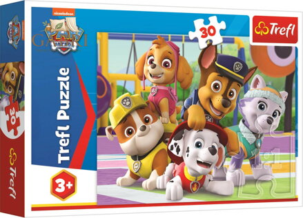 TREFL PUZZLE Tlapková patrola: Vždy včas 27x20cm skládačka 30 dílků