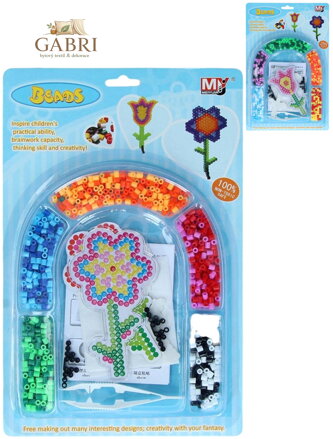 Zažehlovací korálky kytička holčičí kreativní sada 2 druhy