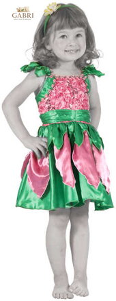 KARNEVAL Šaty VÍLA KVĚTINOVÁ vel. XS (92-104 cm) 3-4 let KOSTÝM