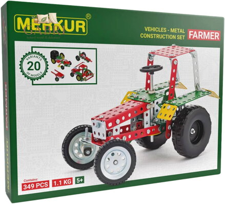 MERKUR Farmer set 341 dílků *KOVOVÁ STAVEBNICE*