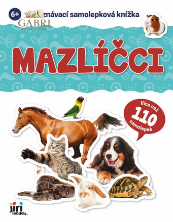 JIRI MODELS Poznávací samolepková knížka s kvízem Mazličci zvířátka