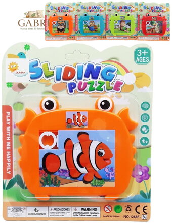 Hra hlavolam přesouvačka krab mořská zvířátka plast 8 druhů