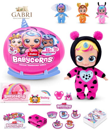 ASMODEE Babycorns S1 Miminko s doplňky 15 překvapení v kolébce 4 druhy