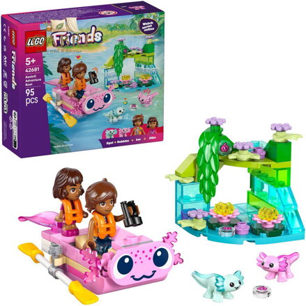 LEGO FRIENDS Dobrodružný člun s axolotly 42681 STAVEBNICE