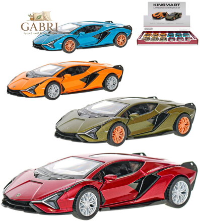 KINSMART Auto model Lamborghini Sian FKP 37 kov PB 13cm 4 barvy