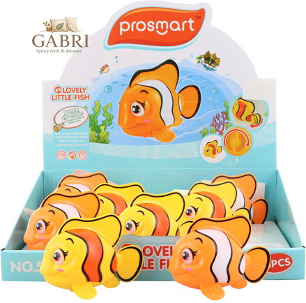 Rybka baby zvířátko natahovací pohybuje ploutví do vany do vody 2 barvy