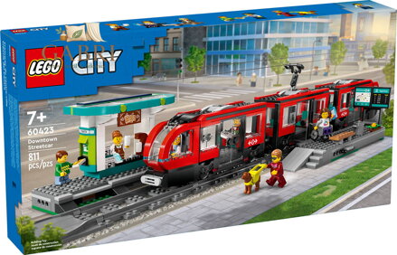 LEGO CITY Tramvaj a zastávka v centru města 60423 STAVEBNICE