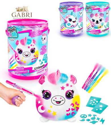 EP Line Airbrush Squish Pals Paint Can set plyšák k vybarvení 3 druhy