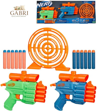 HASBRO NERF Elite 2.0 Face Off Target Set 2 blastery s terčem + 12 šipek