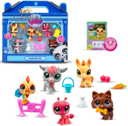 HASBRO LPS Zvířátko Farma Littlest Pet Shop generace 7 set 5ks s doplňky
