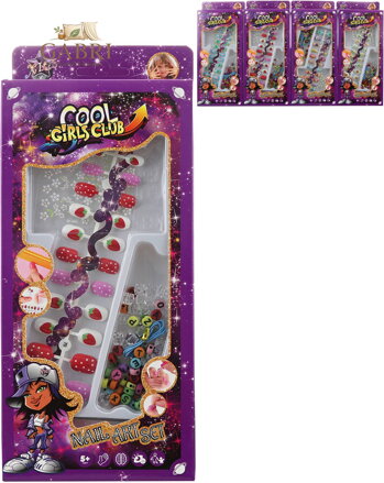 Nalepovací nehty se samolepkami a pilníkem + výroba náramku 2v1 4 druhy