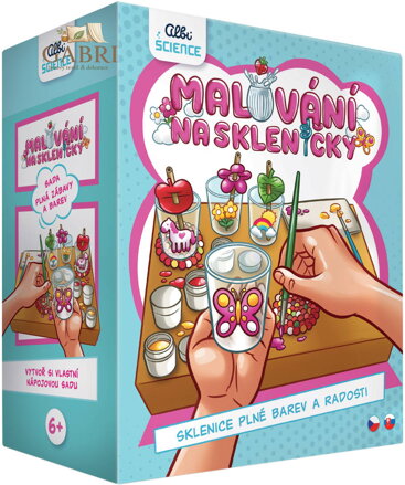 ALBI SCIENCE Malování na skleničky kreativní set se 4 sklenicemi
