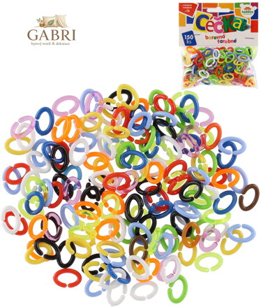 Céčka barevná set 150ks retro mix barev v sáčku