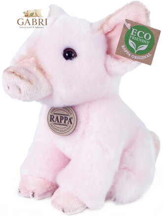 PLYŠ Prase 18cm sedící čuník Eco-Friendly *PLYŠOVÉ HRAČKY*