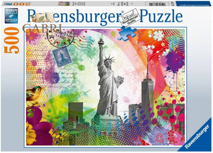 RAVENSBURGER Puzzle Pohlednice z New Yorku 500 dílků 49x36cm skládačka