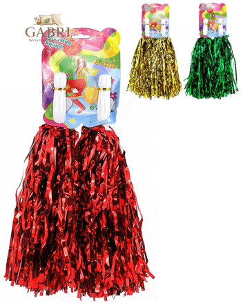 Pompony třásně set 2ks mávátko sportovní na fandění různé barvy