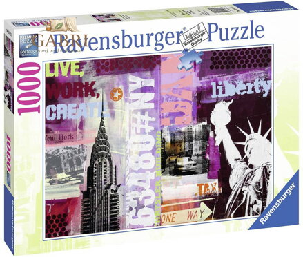 RAVENSBURGER Puzzle New York koláž 1000 dílků 70x50cm skládačka