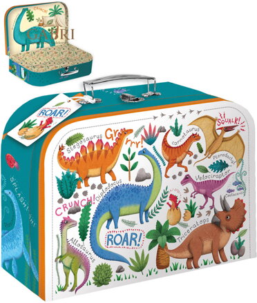 ARGUS Kufřík dětský školní Dinosauři 35x25x10cm tvrdý karton