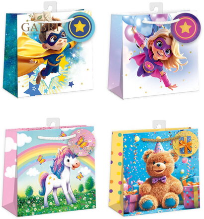 ARGUS Taška dárková 16x16x8cm papírová různé motivy 4 druhy