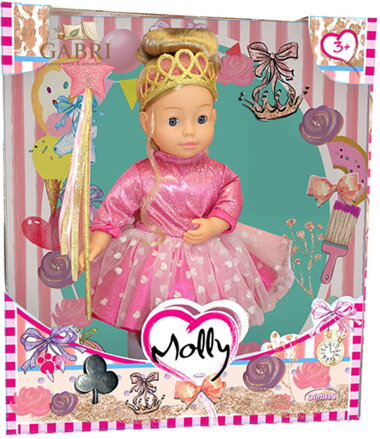 Panenka Bambolina Molly princezna zpívající na baterie Zvuk