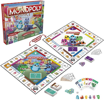HASBRO Hra MONOPOLY Junior 2v1 CZ *SPOLEČENSKÉ HRY*